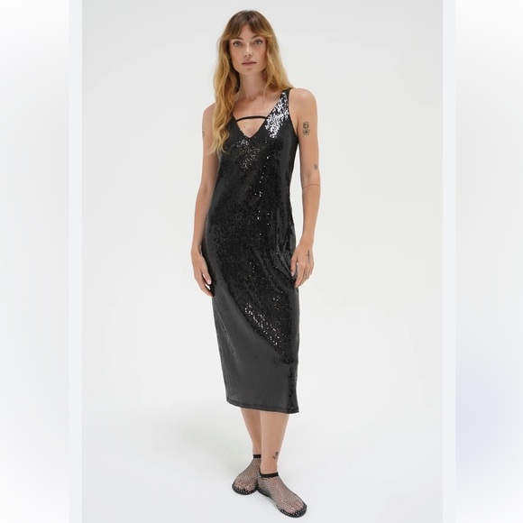 NWT Iman Sequin Slip Dress - Picture 1 of 6